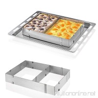 REAMTOP Adjustable Square Stainless Steel Mousse Cake Square Cake Ring Bakeware Tool - B06X6MJPC8